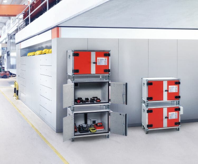 lithium battery charging cabinets