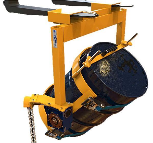 Universal drum rotator with crank handle