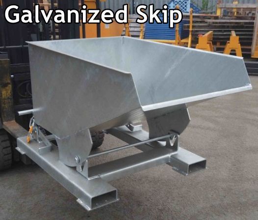 galvanized mini skip