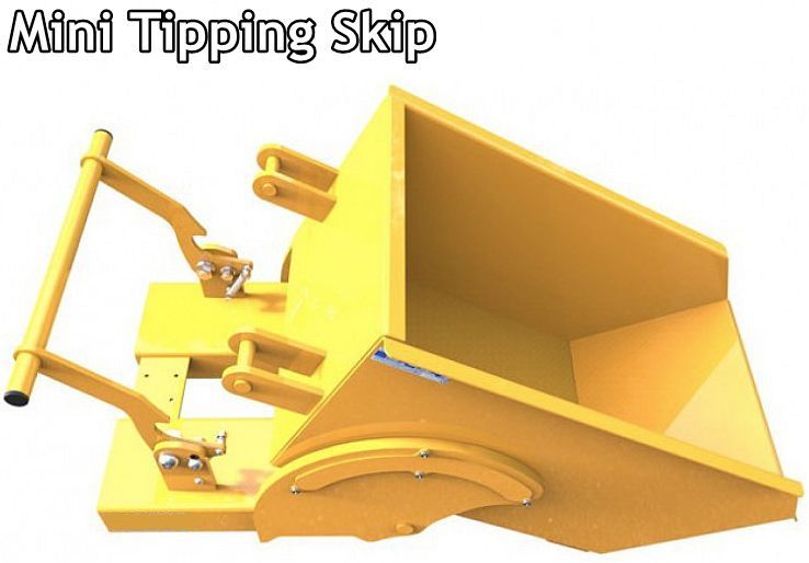 mini tipping steel skip