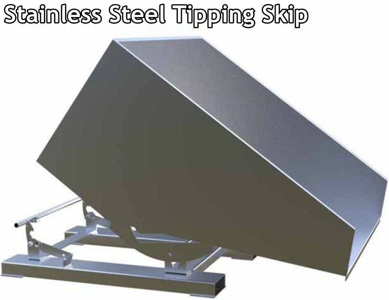 stainless steel mini tipping skip