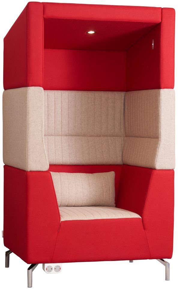 Alban top soft seating red cream