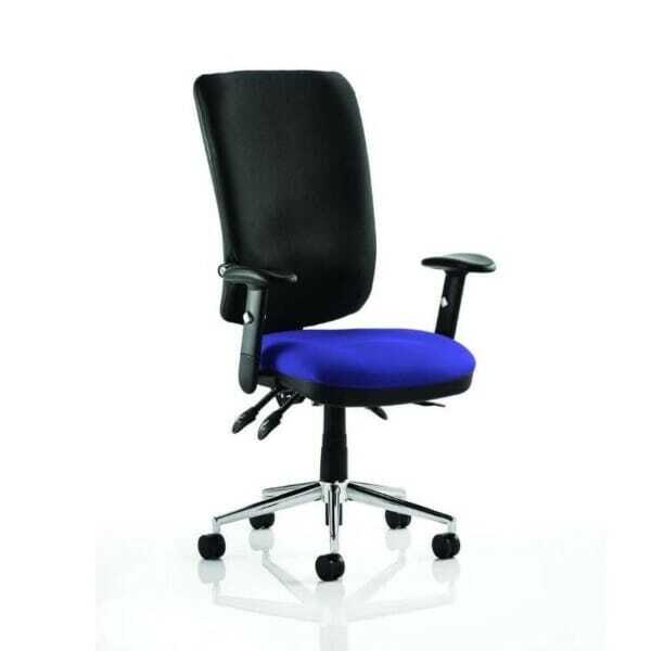 Chiro High Back Chair Stevia Blue Black KCUP0107 600x600