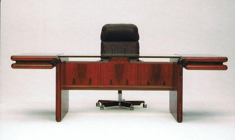 Supreme desking in rosewood front view