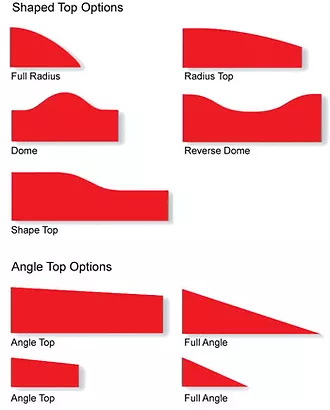 Screen shapes options Red