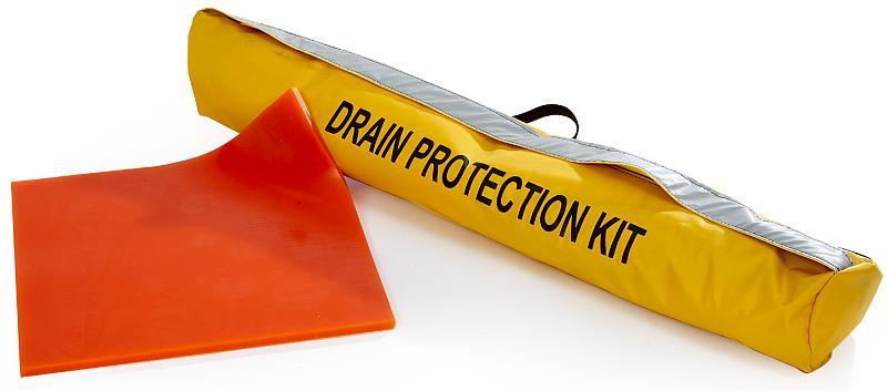 Drain protection kit with holdall