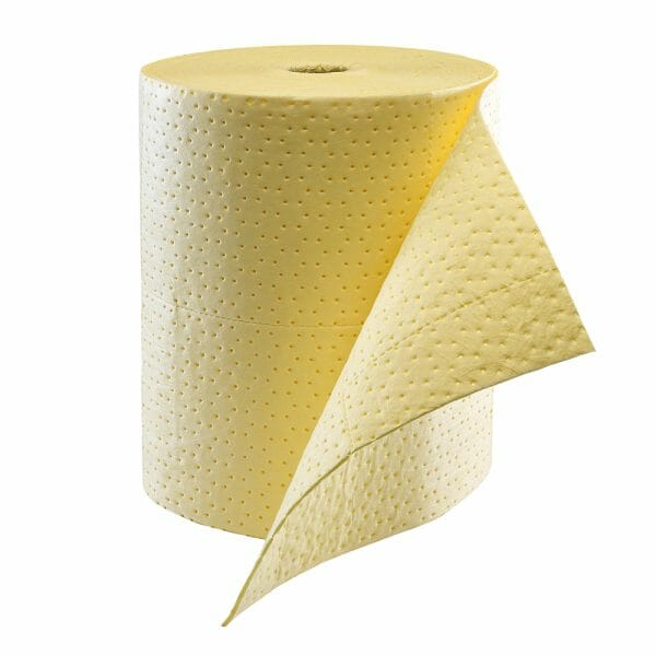 chemical absorbent rolls yellow