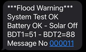sms flood warning system health message