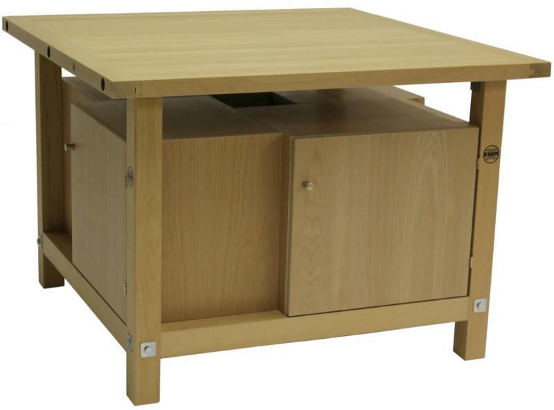 wood bench with cupboards model B2133