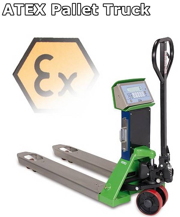 ATEX rated pallet truck with scales