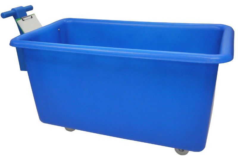mobile plastic truck with handle blue
