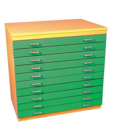 A1 paper storage 10 green drawers