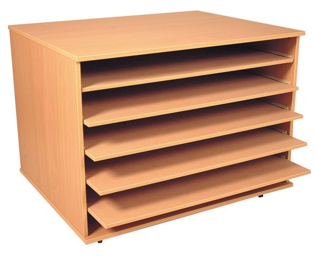 A1 paper storage 5 pull out shelves