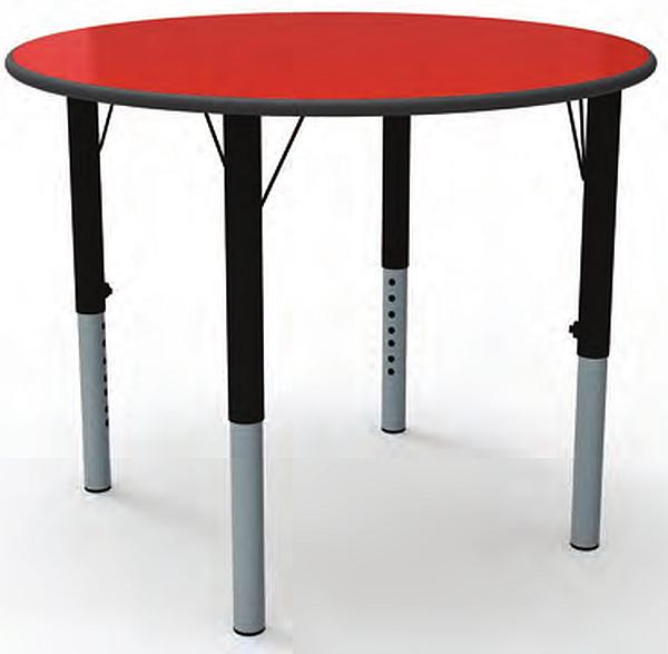 circular height adjustable table