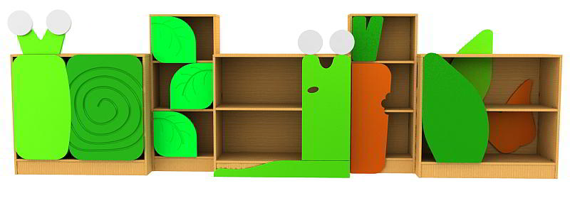 slug decorated nursery furniture