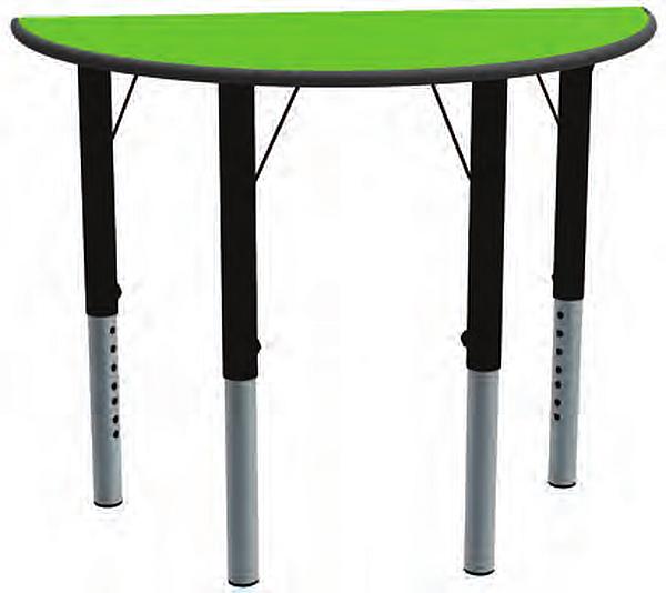 semi circular adjustable table