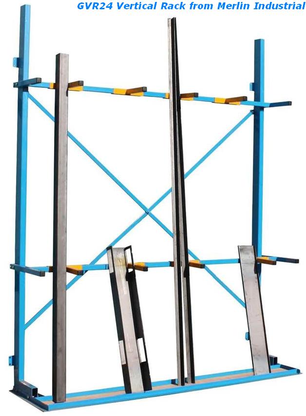 vertical storage racking with arms