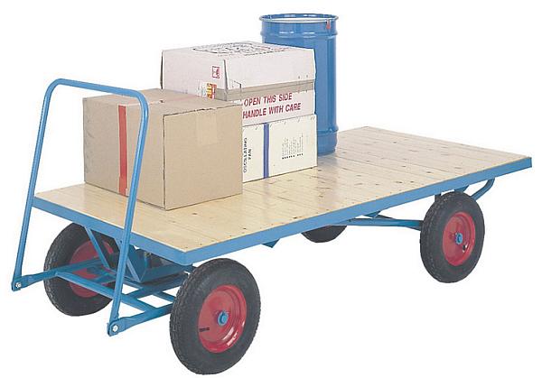 Turntable trucks with plywood platforms