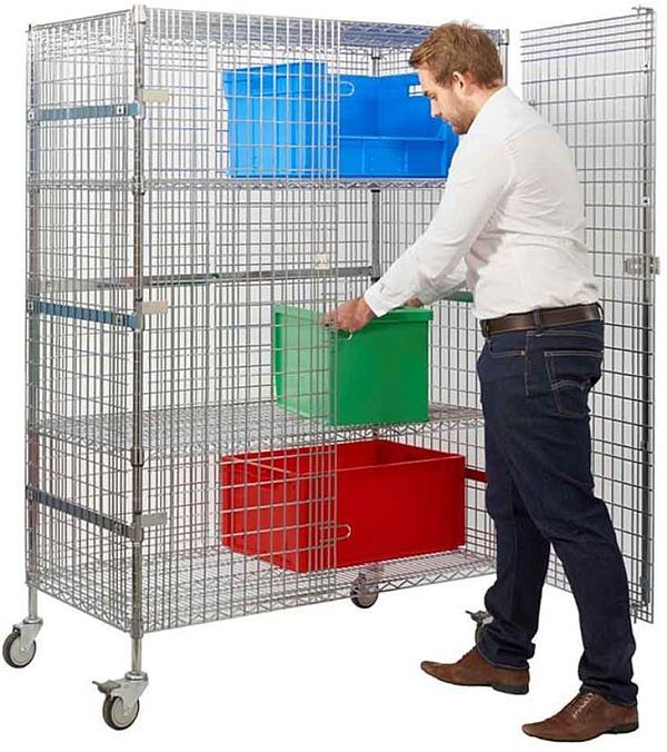 wire mesh security trolleys