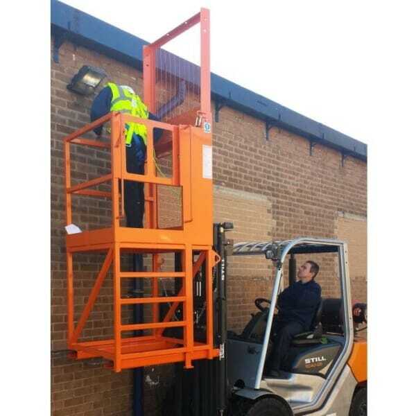 Fork Mounted High Lift Access Platform IAP 3HL In Use 600x600