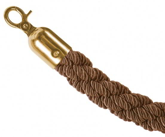 Bronze twisted ropes and cords for gold rope stands
