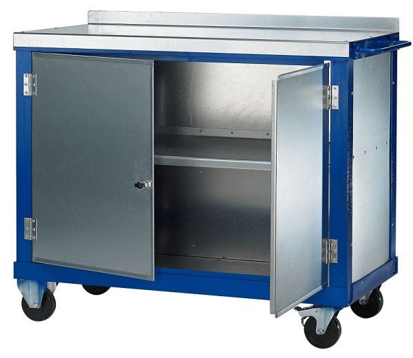Tool Trolley with double doors and castors