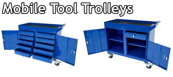 steel mobile tool trolleys