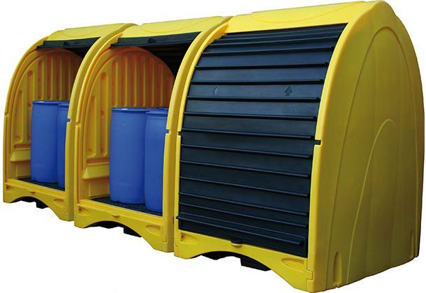 spillshak 4drum plastic shelters