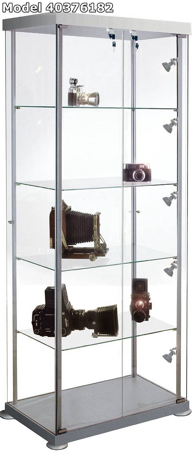 rectangular glass display case