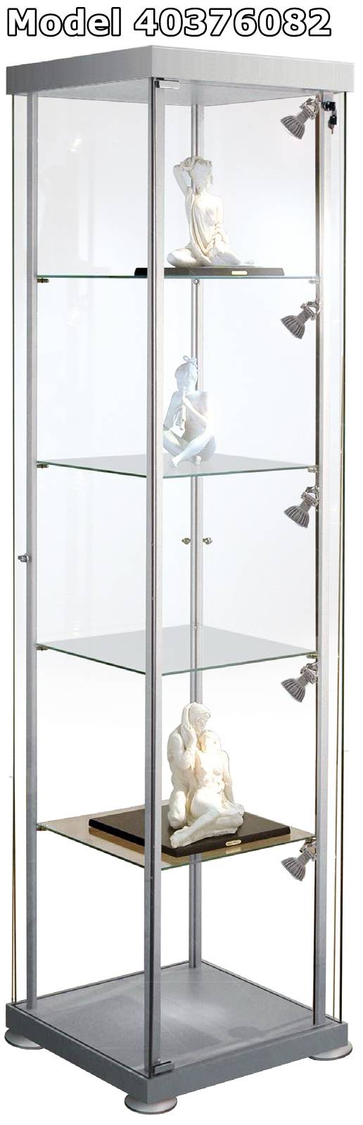 square glass display cabinet
