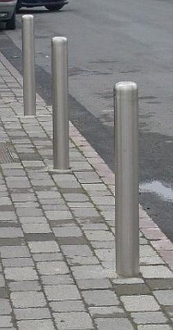 Domed top bollards stainless steel