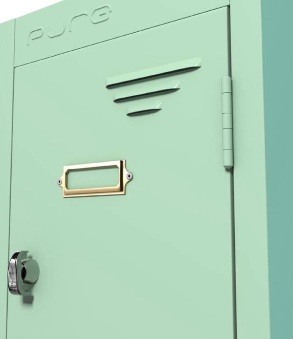 retro locker door close up