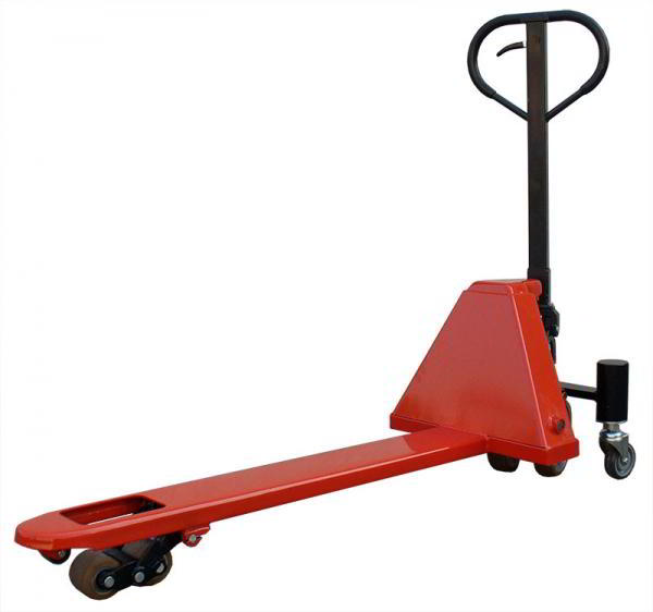 pallet truck with single narrow fork