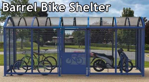 barrel bike shelter