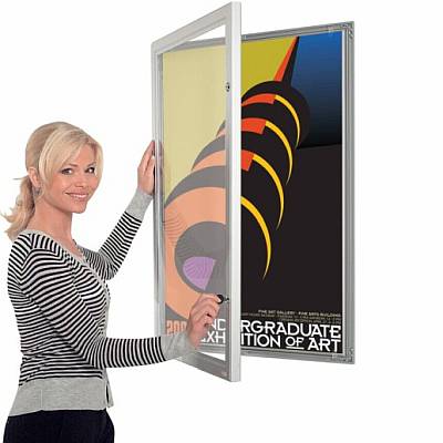 poster wall display case lockable