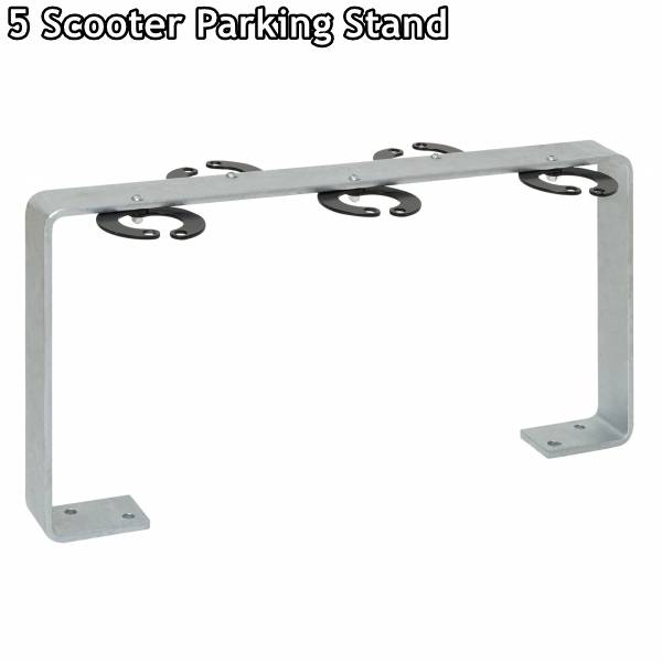 5 scooters parking stands