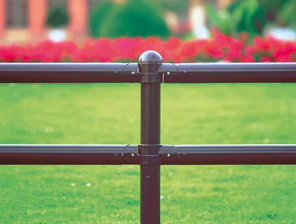 classic steel modular railings brown