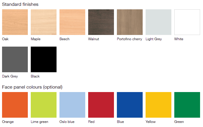 storage wall colour finishes