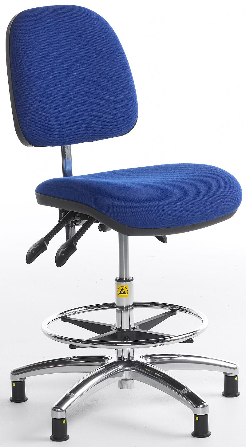 AS SP3 Blue fabric static dissipative chair