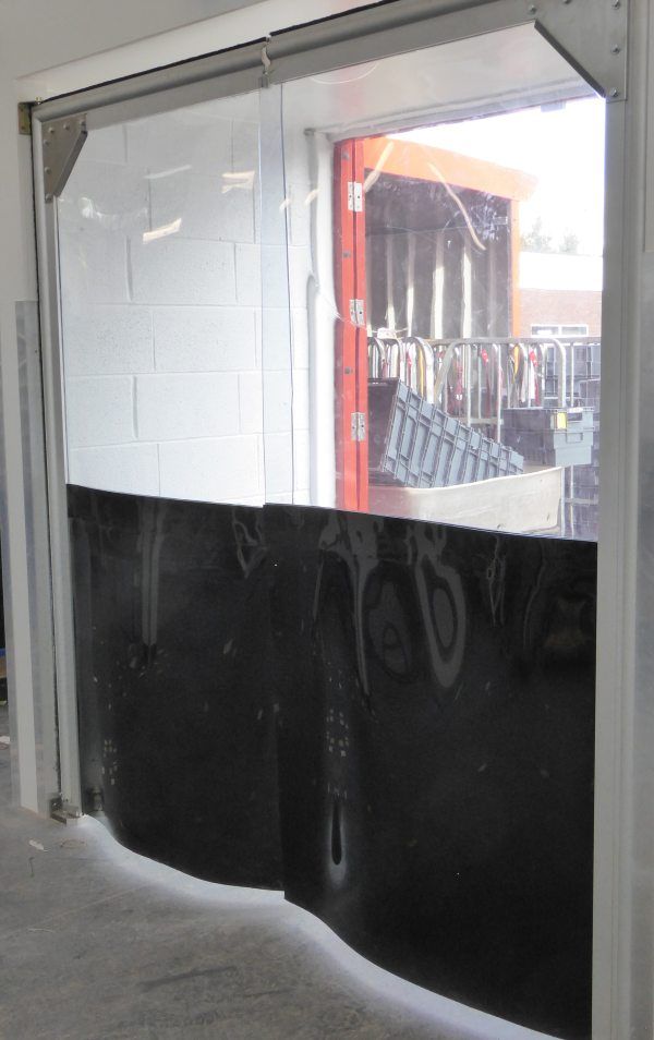 PVC Crash doors on site