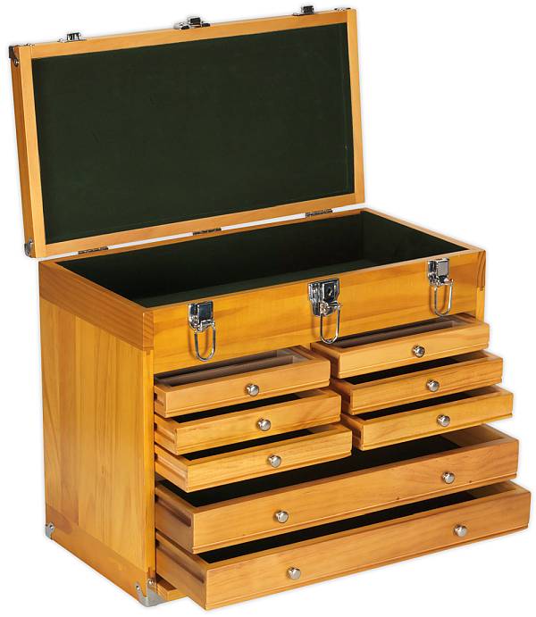 wooden machinist chest open top