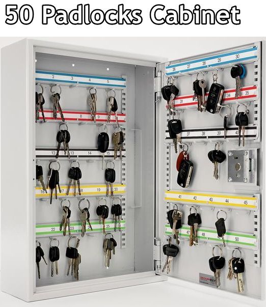 50 padlocks safe cabinet