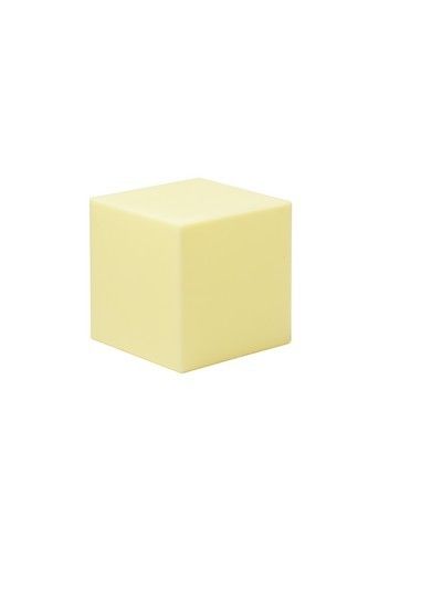 plastic display cube yellow
