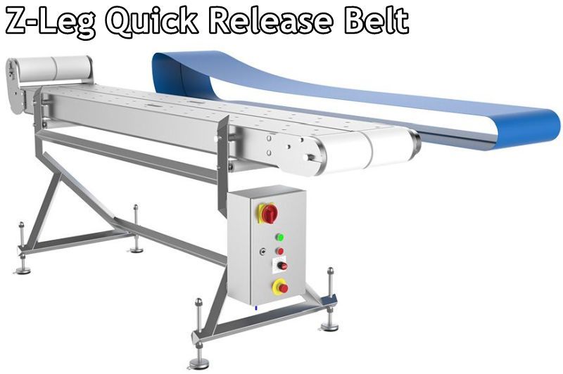 z leg conveyor stainless-steel quick release belt