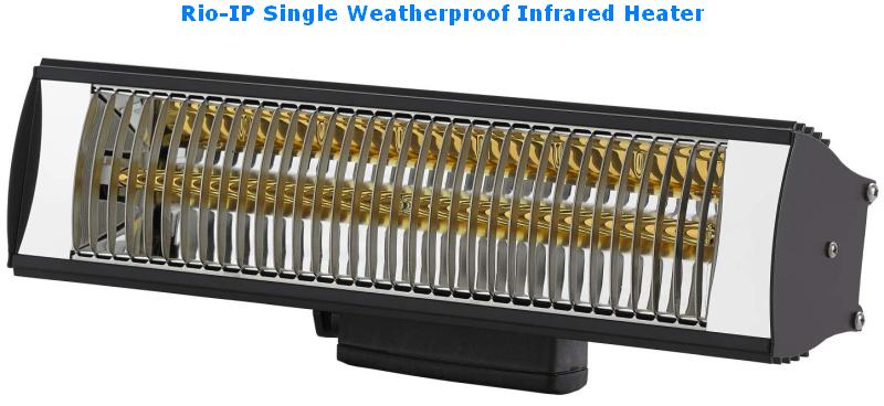 rio ip weatherproof infrared heater front