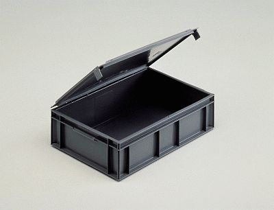 20C28 plastic container with hinged lid