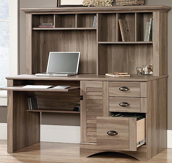 Louvre hutch desk, home office furniture with built-in storage