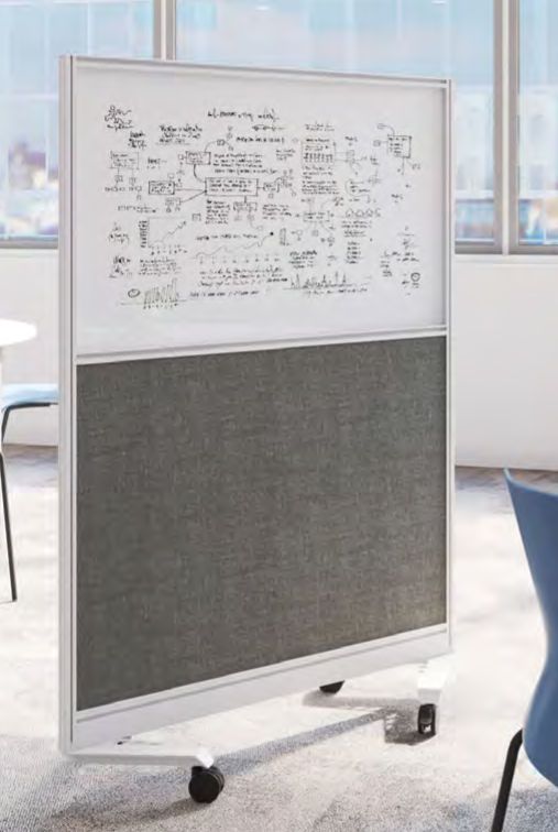 mobile half whiteboard screen