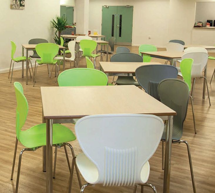 polypropylene canteen seating