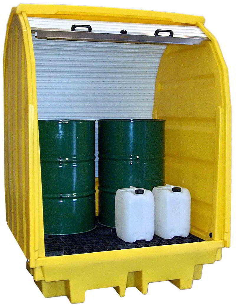 BP4HC plastic drum shelter with sump